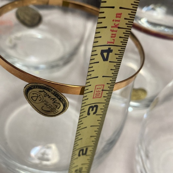 1980 Bohemiam Crysalex Geneva Old Fashion Gold Rim. Whiskey Low Ball Glasses - Picture 13 of 16